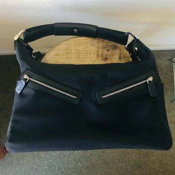 Rare TOD’S Miky Black Canvas Shoulder Bag - Picture 7 of 8